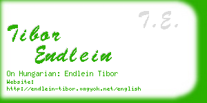 tibor endlein business card